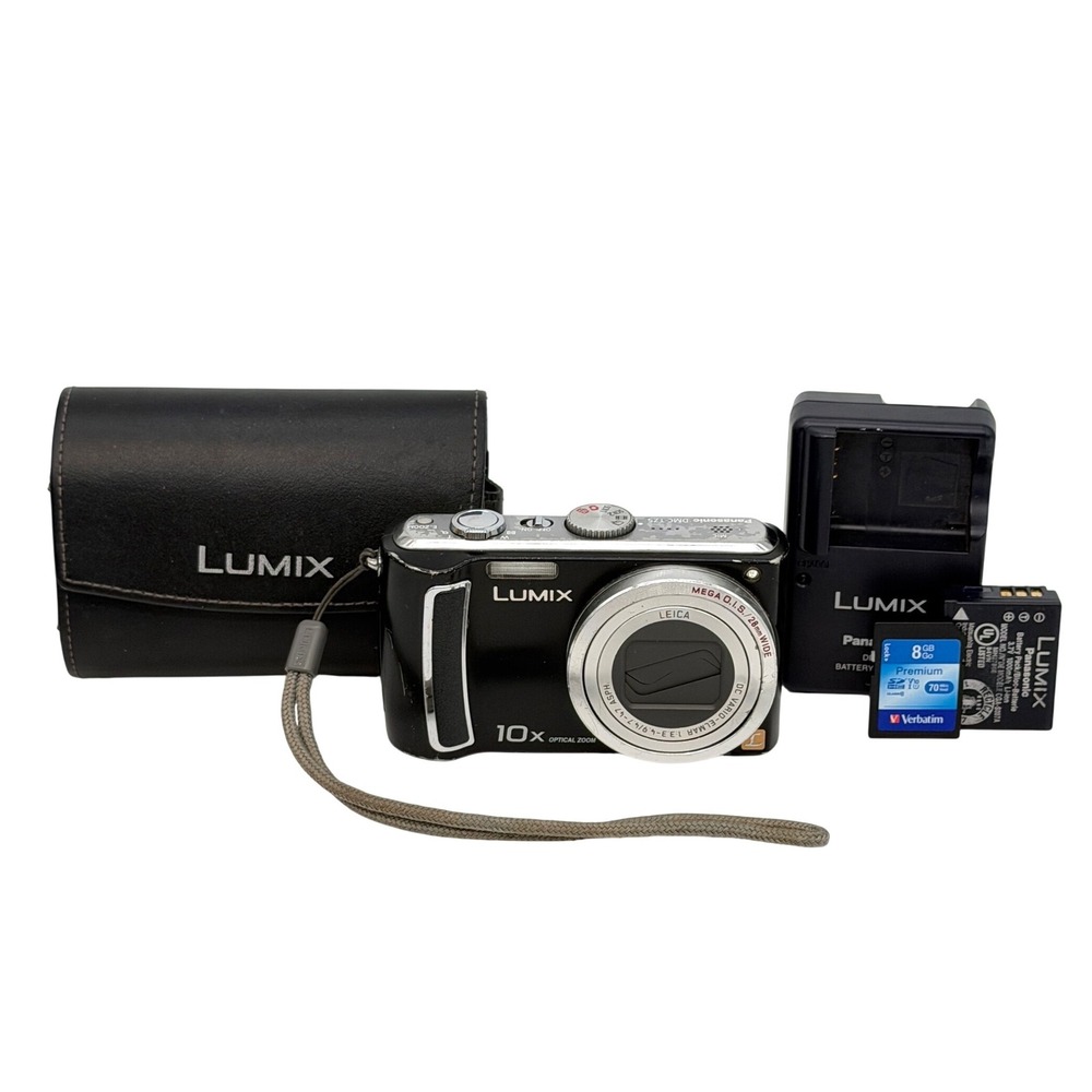 Panasonic Lumix DMC-TZ5 Black Digital Camera 10x Optical Zoom Leica Lens Bundle